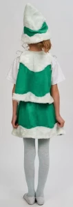 Детский карнавальный новогодний костюм «Елочка» для девочек