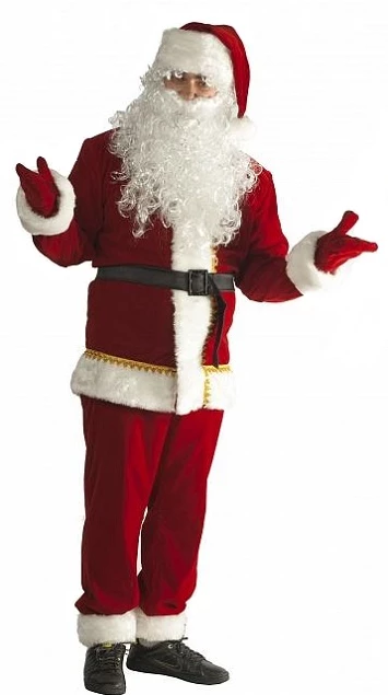 Новогодний костюм «Санта Клаус» (бархат) для взрослых