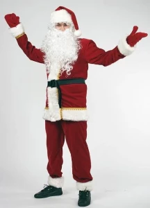 Новогодний костюм «Санта Клаус» (бархат) для взрослых