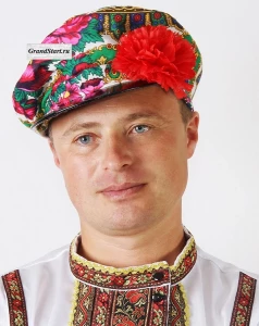 Головной убор Русский Народный «Картуз» с цветком