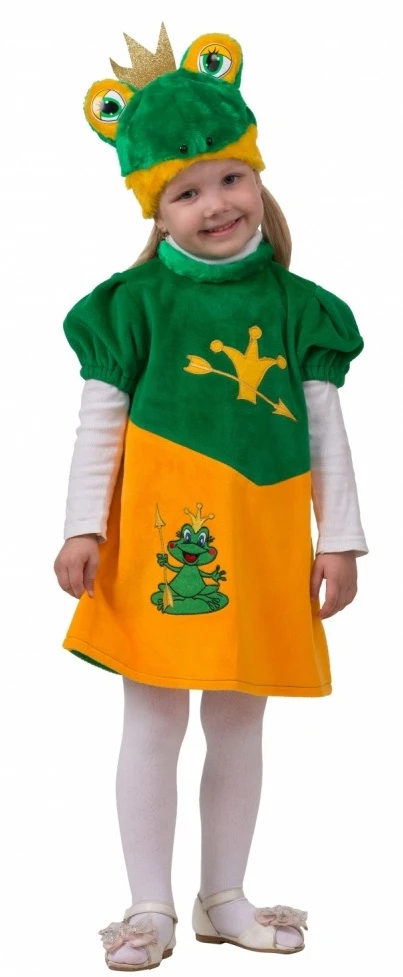 Детский карнавальный костюм Лягушка «Царевна» для девочек