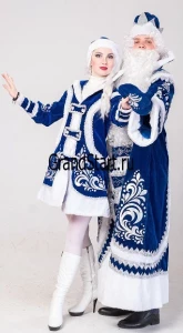 Карнавальный новогодний костюм Снегурочка «Купеческая» для взрослых