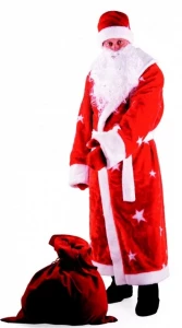 Карнавальный костюм «Дед Мороз» красный для взрослых