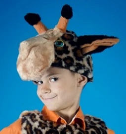 Детская карнавальная Шапочка «Жираф» для девочек и мальчиков