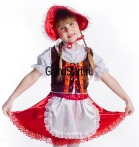 Карнавальный костюм «Красная шапочка» для девочки