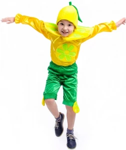 Детский карнавальный костюм «Лимон» для мальчиков и девочек