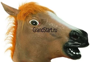 Карнавальная маска Лошадь коричневая для взрослых