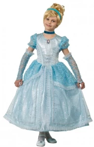 Детский карнавальный костюм «Золушка Принцесса» Disney голубая для девочек