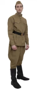 Военный костюм ВОВ «Гимнастерка» с брюками "Галифе" (Бязь 100% Хлопок) для мужчин