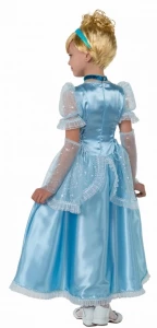 Детский карнавальный костюм «Принцесса Золушка» голубая для девочек