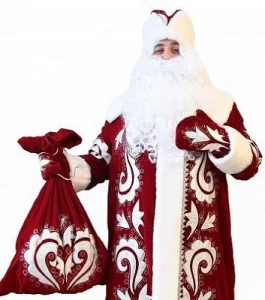 Новогодняя Борода с париком «Деда Мороза» для взрослых