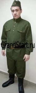 Военный костюм гимнастерка для мужчин с прямыми брюками