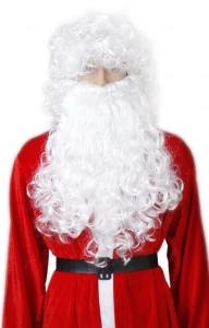 Новогодний парик с бородой «Санта Клаус» для взрослых