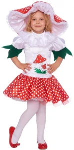 Детский карнавальный костюм Гриб «Мухомор» для девочек