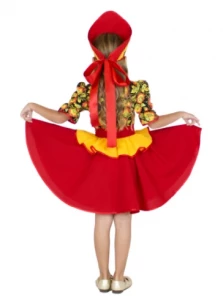 Детский карнавальный костюм Русский Народный Хохломской «Сувенир» для девочек
