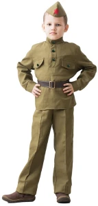 Детский Военный костюм «Солдат» ВОВ гимнастерка с брюками для мальчиков