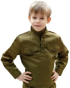 Детский Военный костюм «Гимнастерка» Великой Отечественной Войны для мальчиков