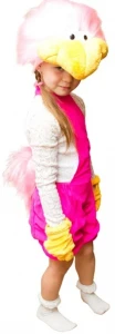 Детский карнавальный костюм «Страус» (розовый) для мальчиков и девочек