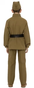 Детская Военная форма - Гимнастёрка Великой Отечественной Войны с прямыми брюками (Бязь 100% Хлопок) для мальчиков