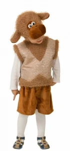Детский карнавальный костюм Овенчик «Бяшка» (плюш) для девочек и мальчиков
