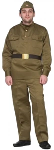 Военный костюм Солдат «Люкс» с прямыми брюками для мужчин