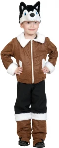 Детский карнавальный костюм Собака Хаски «Буран» для мальчиков и девочек
