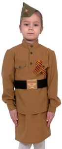 Детский Военный костюм «Солдаточка» Великой Отечественной Войны для девочек