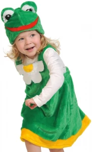 Детский карнавальный костюм «Лягушка» (плюш) для девочек