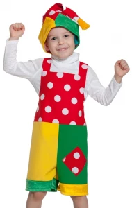 Маскарадный костюм «Петрушка» для мальчиков и девочек