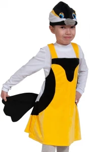 Детский карнавальный костюм Птичка «Синичка» (плюш) для девочек