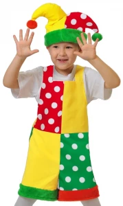 Детский маскарадный костюм «Скоморох» для мальчиков и девочек