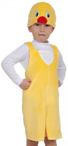 Детский карнавальный костюм «Цыпленок» (плюш) для девочек и мальчиков