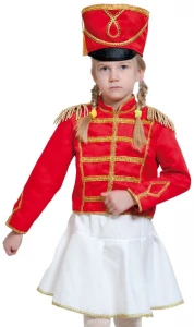 Детский карнавальный костюм «Мажоретка» (замш) для девочек