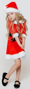 Детский карнавальный костюм «Мисс Санта» для девочек