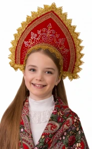Русский Народный головной убор Кокошник «Забавушка» для детей