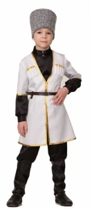 Карнавальный Национальный костюм «Кавказский» (белый) детский