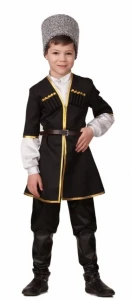 Карнавальный Национальный костюм «Кавказский» (черный) детский