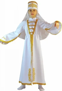 Национальный костюм «Кавказский» (белый) для девочек