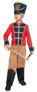 Карнавальный костюм «Гусар» (бежевый) для мальчиков
