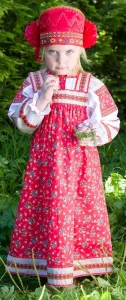 Русский Народный Фольклорный костюм «Машенька» для девочек