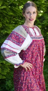 Русский Народный Фольклорный костюм «Машенька» для взрослых