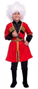 Карнавальный Национальный костюм «Кавказский» (красный) детский