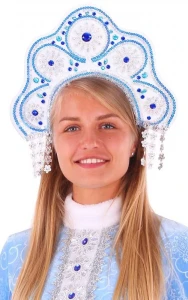 Русский Народный головной убор Кокошник «Снегурочка Лиза» для детей и взрослых