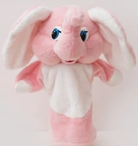 Кукла игрушка Би-Ба-Бо «Слон» розовый (кукла-перчатка)