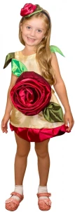 Карнавальный костюм Цветок «Роза» для девочек