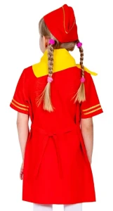 Карнавальный костюм «Стюардесса» (в красном) для девочек