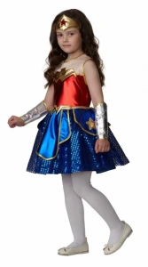 Карнавальный костюм «Чудо-Женщина» (Премиум) для девочек