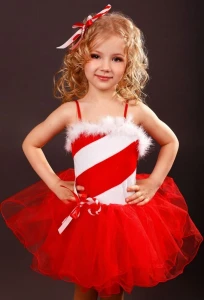 Карнавальный костюм «Конфетка» (красный) для девочки