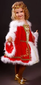 Карнавальный костюм «Королева» (в красном) для девочки