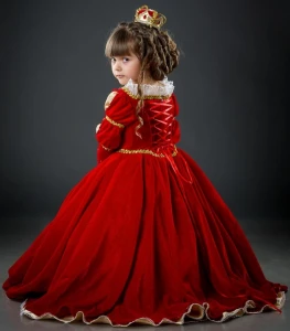 Маскарадный костюм «Королева» (в красном) для девочки